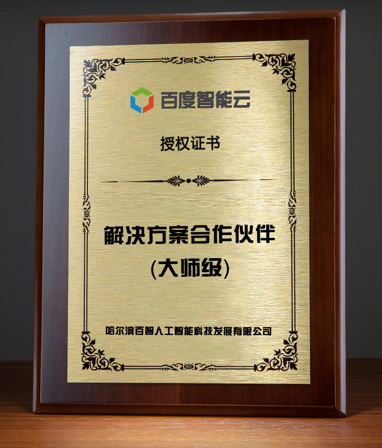 百度智能云解决方案合作伙伴（大师级）